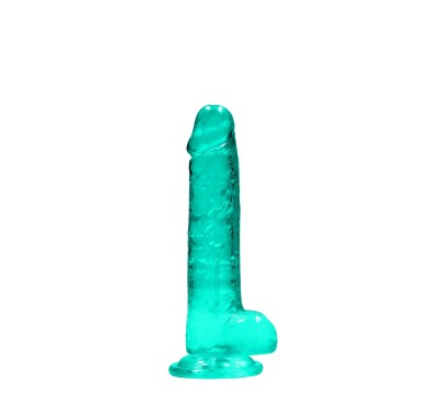 Silikonowe zielone dildo z mocną przyssawką 19 cm